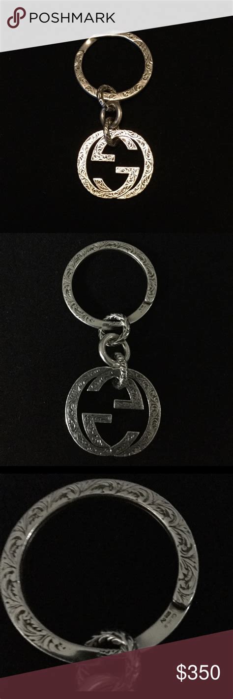 gucci silver keychains|authentic Gucci keychains.